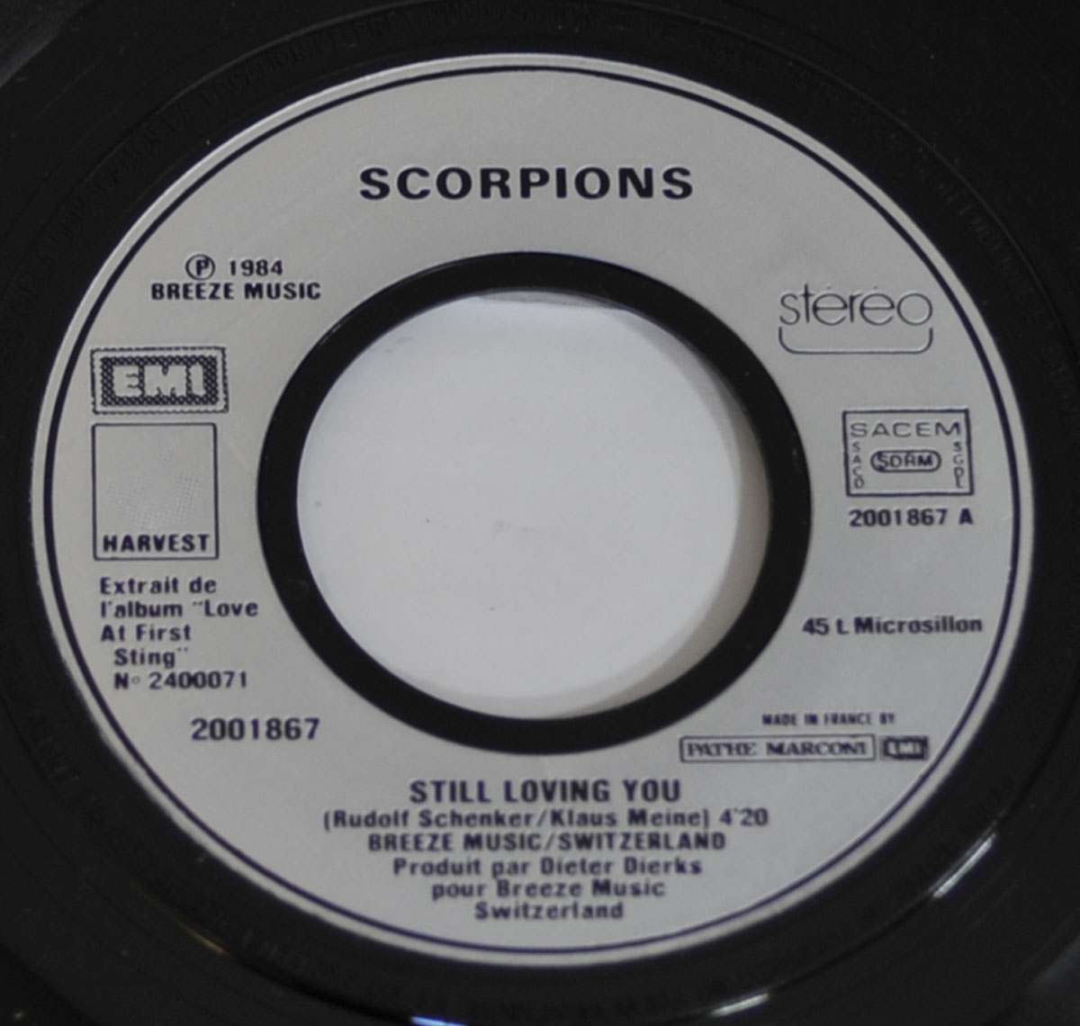 High Resolution Photos of scorpions still loving you single vinyl 